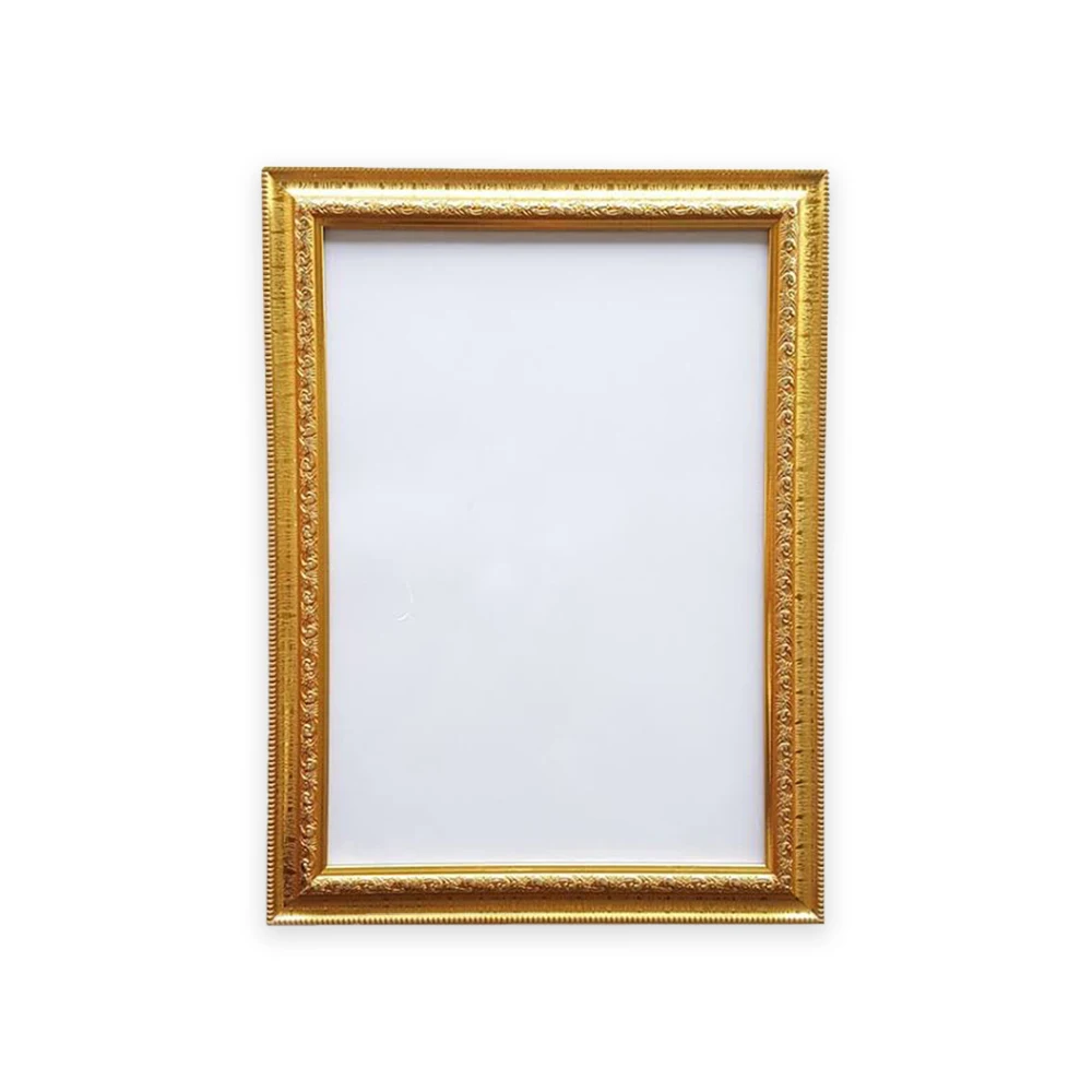 Wooden Picture Frame Gold Carved Golden Wooden Picture Frame Handmade