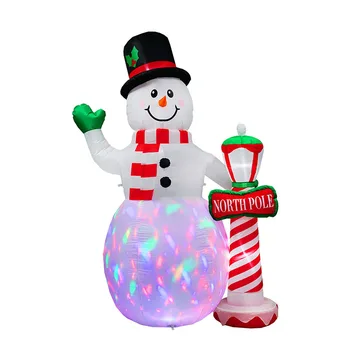 Custom Sphere Gift Decorations Blow Air Balls Christmas Garden Decoration LED Inflatable Ball Snowman Mold