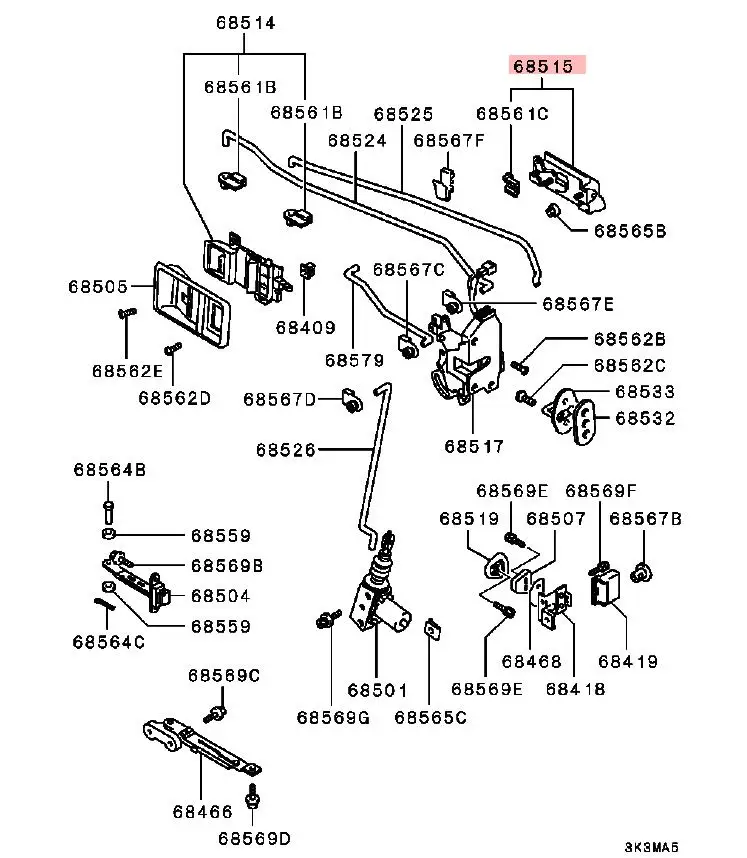 Car Back Door Tail Gate Handle For Mitsubishi Pajero Montero 2 3 4 Ii