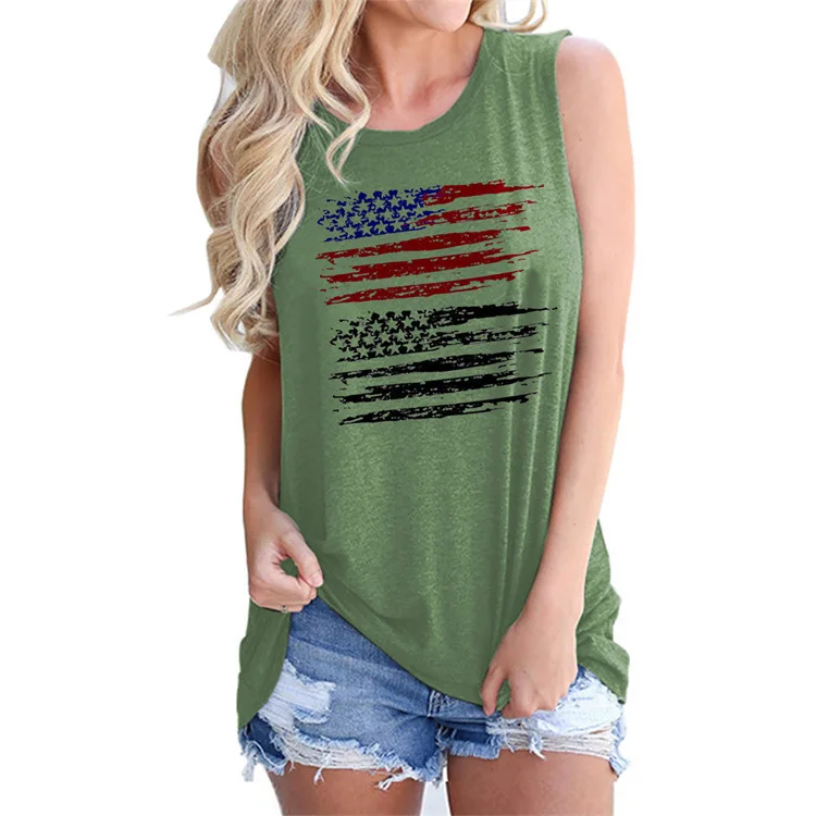 American Flag Tank Top Funny 4th 