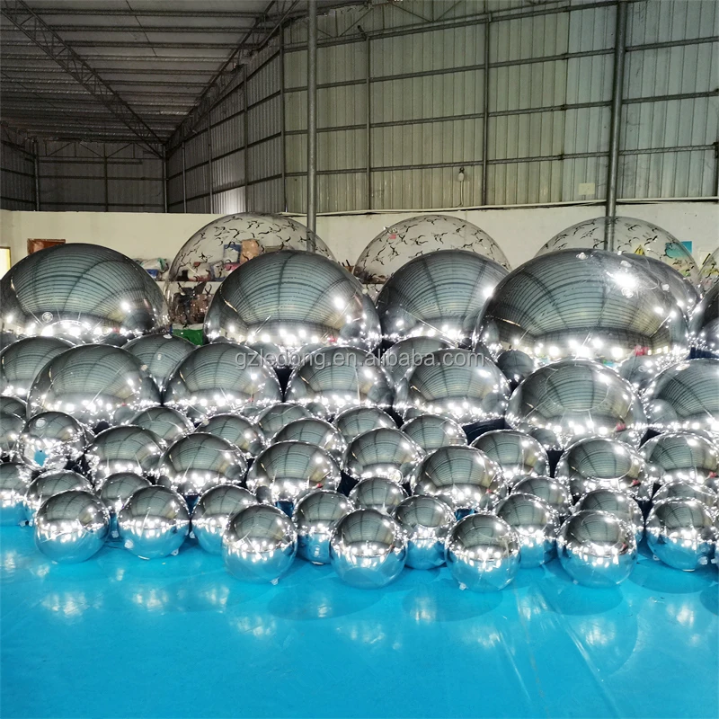 Large Mirror Balls Floating Mirror Ball Inflatable Silver Reflective