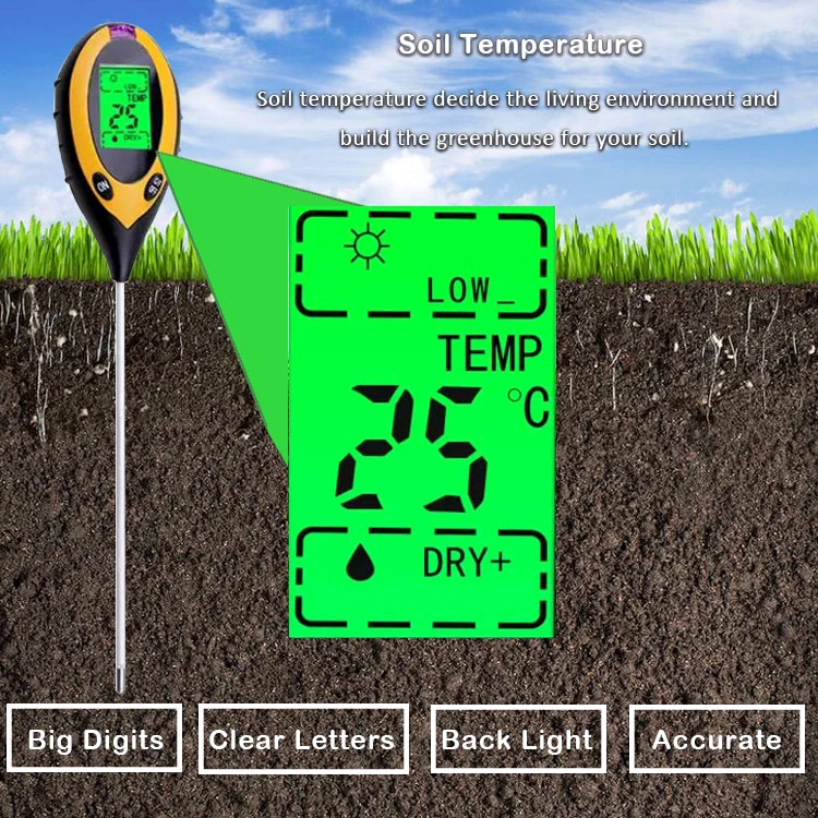 4 In 1 Soil Moisture Meter For Plants,Soil Ph Meter Wtih Precise Sensor