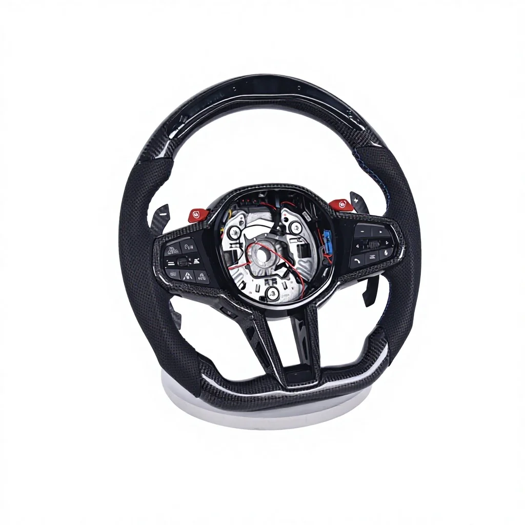 Suitable For 2020-2024 BMW M2 / M3 / M4 X3 X5 G87 G80 G82 G20 G21 Carbon Fiber Leather Steering