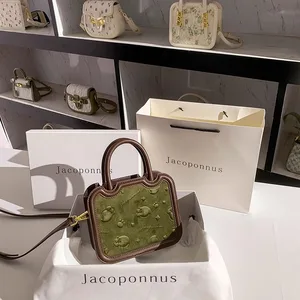 Factory Direct Cute Lady's Canvas Messenger Bags with Thread Pattern Fashion Handpurses for Women Wholesale