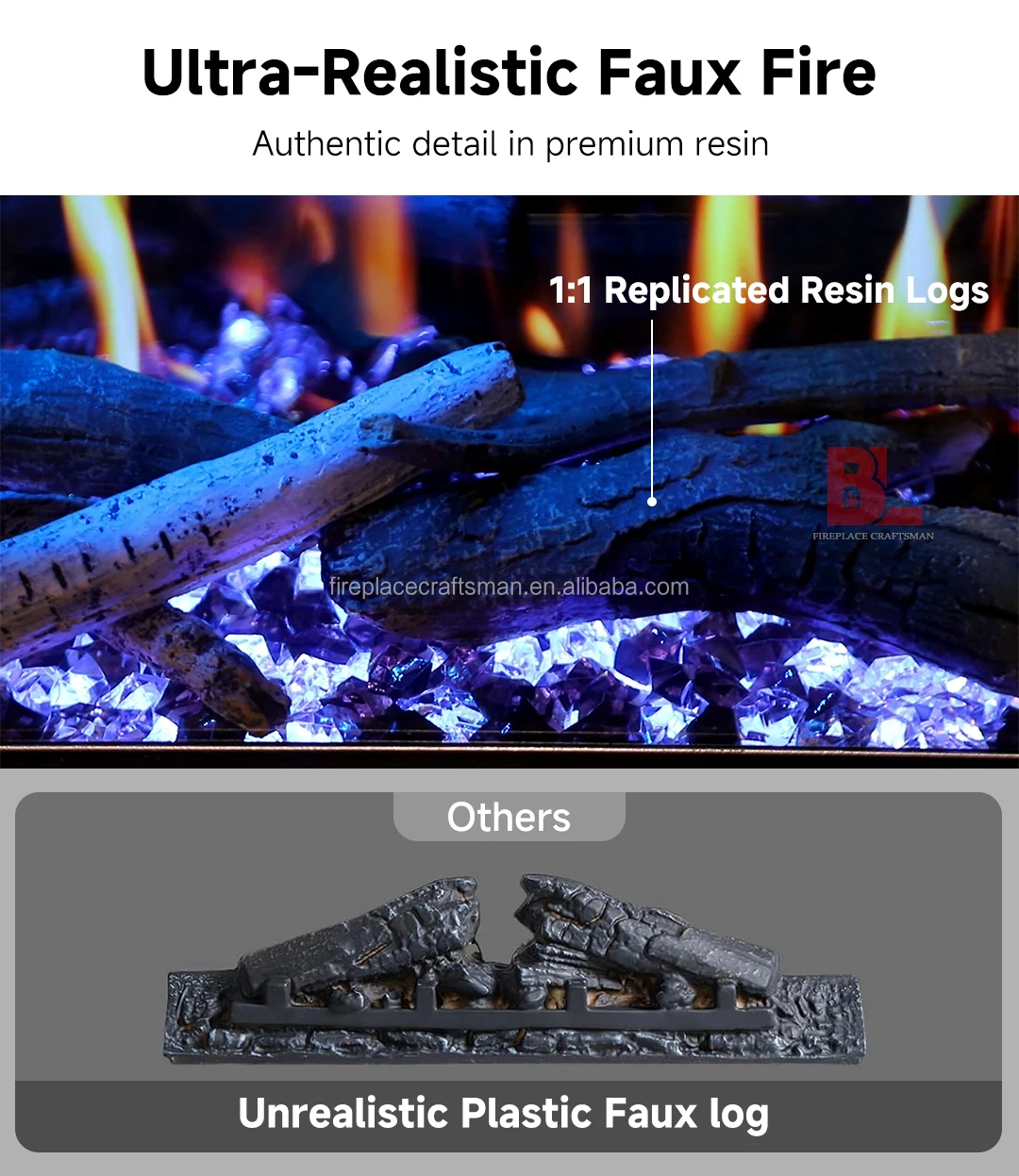 Electric Fireplace, LCD, 3d, Wall - detail 18