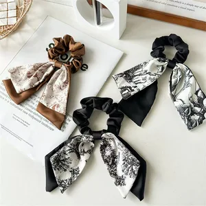 Designer Brand Sweet Forest Letter Ribbon Hair Rope Fashionable and Versatile Fresh Ponytail Headband Wholesale