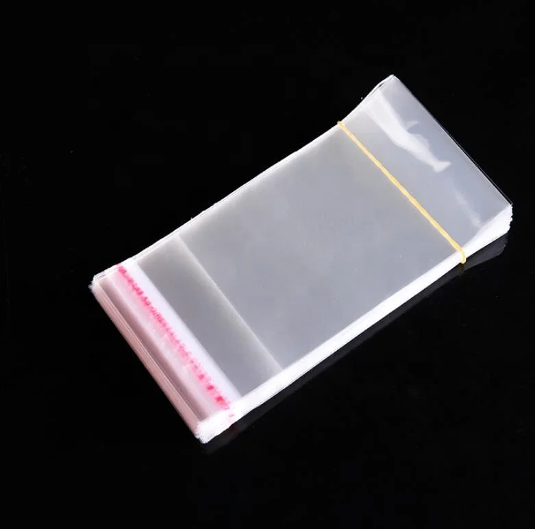 Custom Printing Logo Resealable Plastic Self Adhesive clear Opp Bag  for Small Gift Jewelry Earrings Packaging Pouch Bags