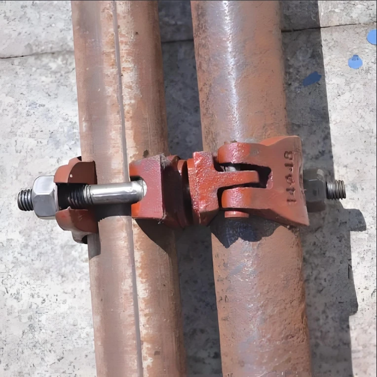 product good quality forged steel scaffolding coupler sleeve double swivel korea pressed clamp scaffolding coupler-7