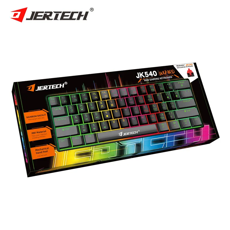 JERTECH JK540 Mechanical Keyboard - Customizable Backlit Gaming