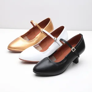 Women's Latin Dance Shoes Rubber Soft Soles Ballroom Dancing Training Shoes Adults Square Ballroom Dancing Performance Shoes