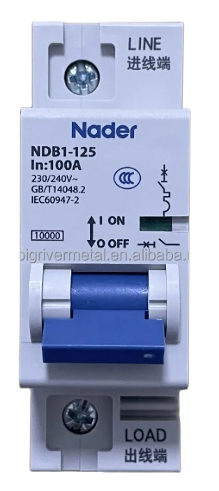 Wifi Breaker Intelligent Circuit Breaker Switch MCB Remote Switch Nader NDB1-125 C100 1P Circuit Breaker