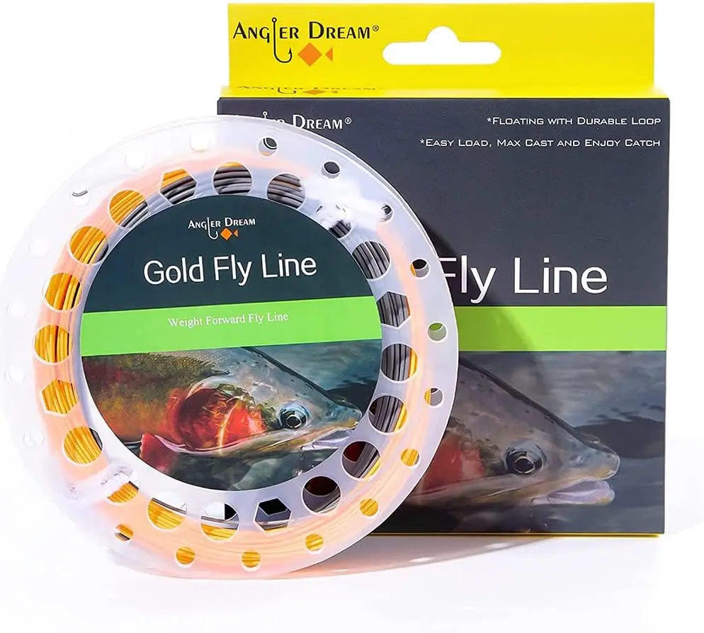 WF2F Gold Fly Line 90FT Weight Forward Floating Fly Fishing Line