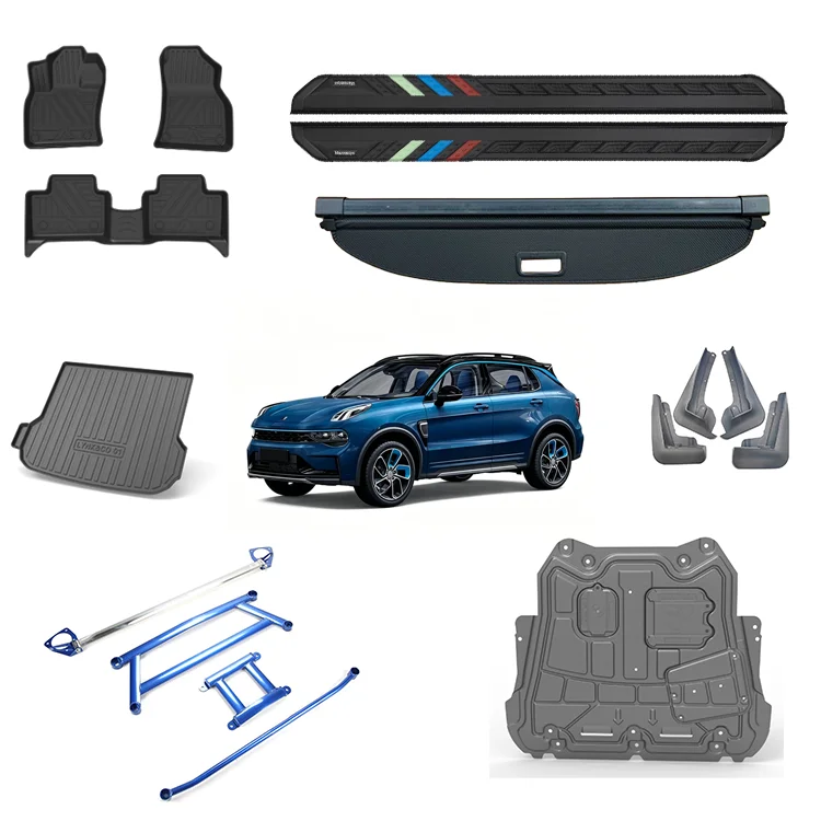 Acessórios para Veículo Elétrico Maremlyn para Lynk & Co 01: Placa do Motor, Almofada para Assento, Prancha Lateral, Reforço para Torre de Suspensão, Decoração e Proteção, Peça de Reposição
