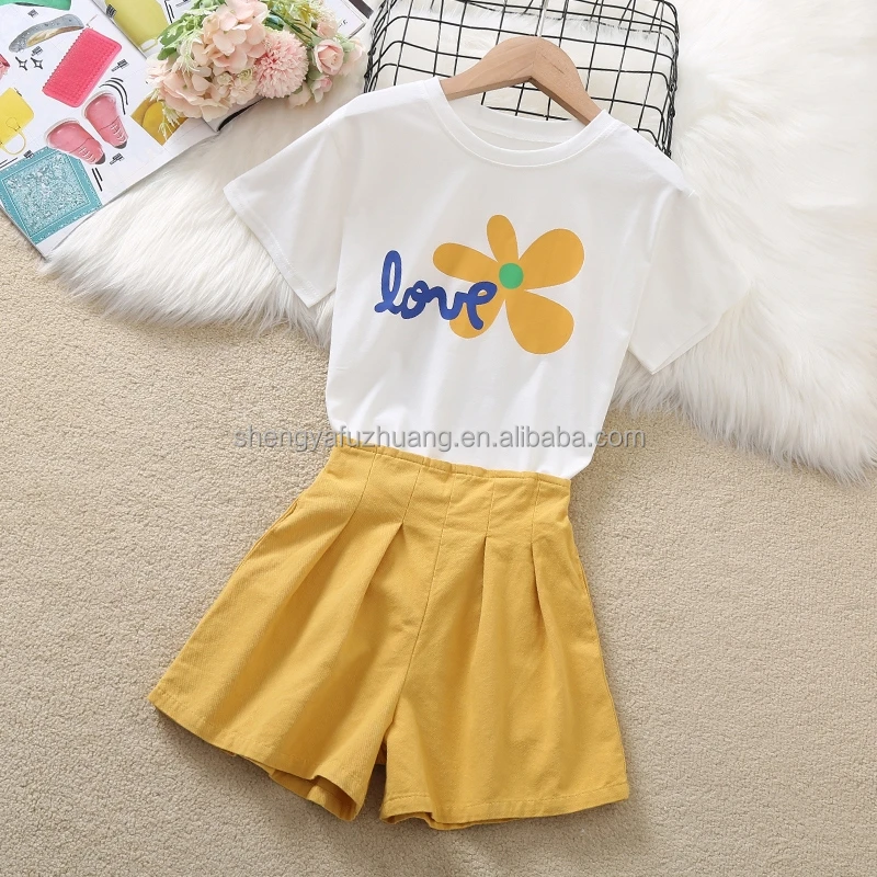 2022 children's wear women's T-shirt set high quality factory direct sales