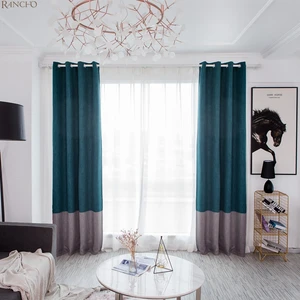 Hot Sale Linen Blackout Curtains Linen Blackout Customize Faux Linen Curtain Blackout