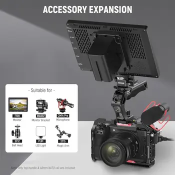 NEEWER Top Handle and NATO Rail Kit, Comfort Silicone Grip with Quick Release NATO Clamp, 3 Cold Shoes and 1/4" 3/8" ARRI product image