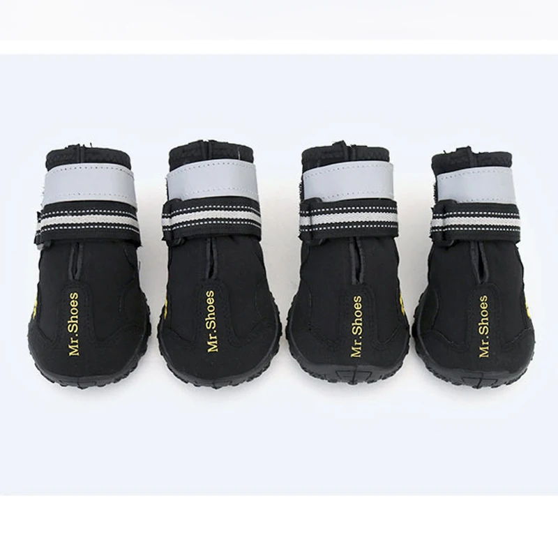 Classic Red Reflective Mesh Elastic Tape Winter Sport Style Cotton Dog Shoes for Running and Hiking for Greyhound Buddy