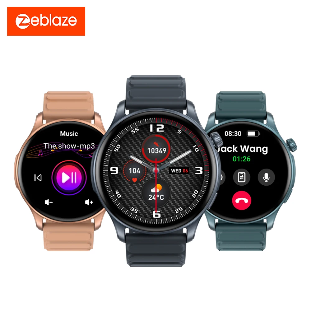 Zeblaze Btalk Pro Smart Watch AMOLED Display Hi-Fi Bluetooth Phone Calls  Health and Fitness Tracking