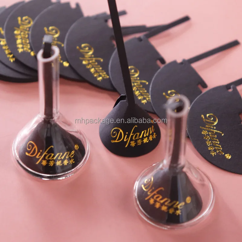 Custom Embossed Logo White Black Blotting Paper Fragrance Tester Strips