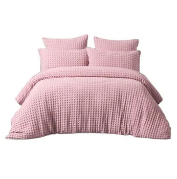 High Quality Duvet Cover Double Four Seasons Cotton Bed Sheets Sets Waffle Weave Duvet Cover Pillowcases