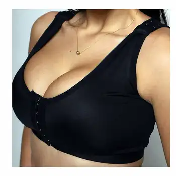 POST OP Bra Posture Corrector Bra Covered Back Scoop Neckline Made with Powernet Front Closure Posture Corrector Lift up Bra