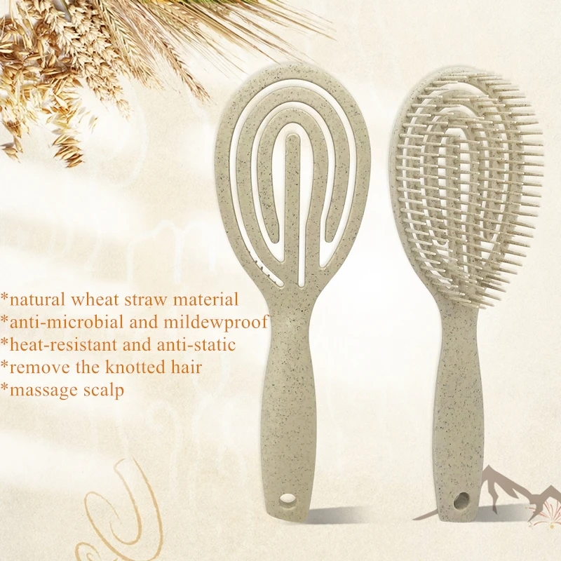 100 Biofriendly Detangler Hair Brush Wheat Straw Detangling Hairbrush