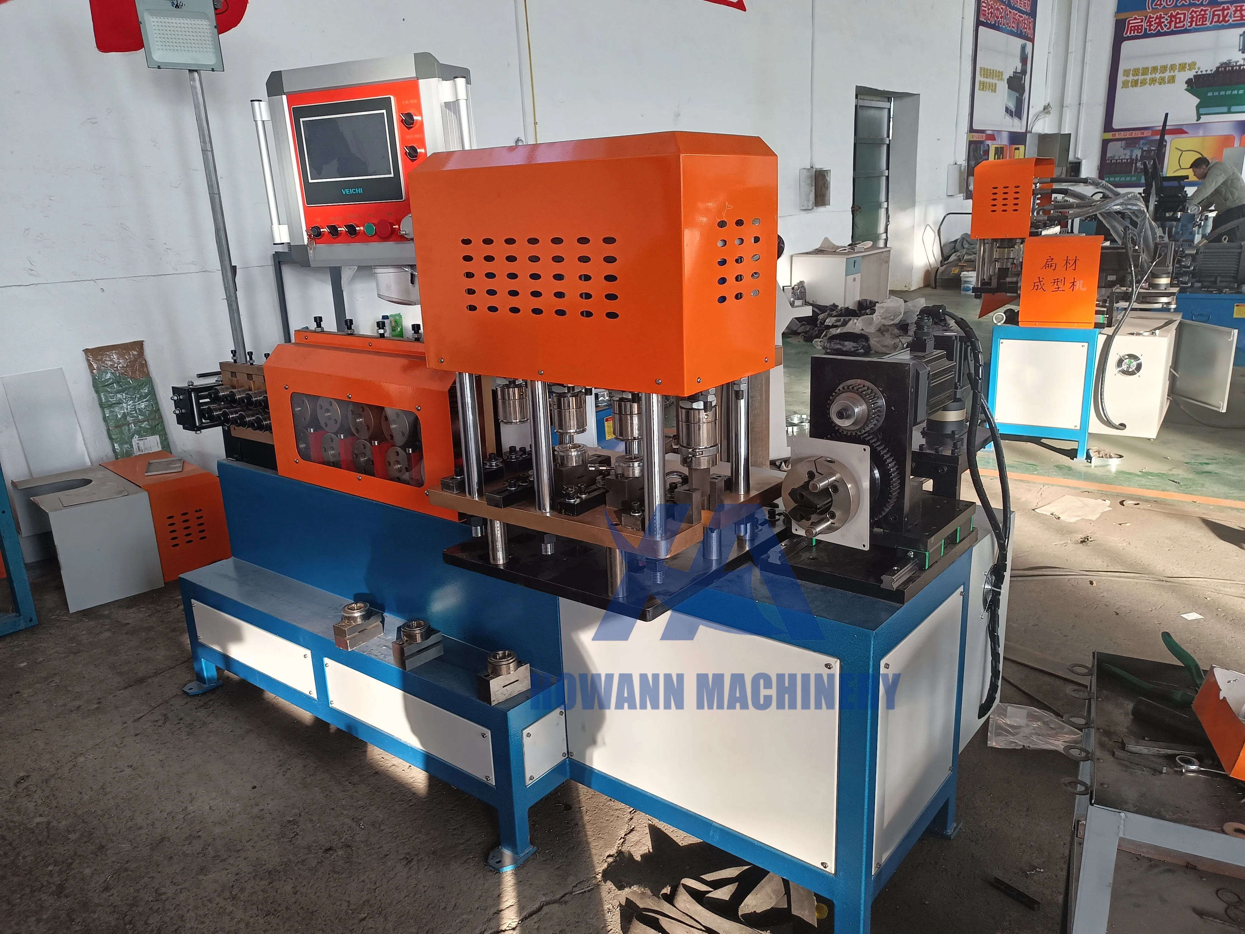 U Shaped Connector Bracket Strut Channel Brace Automatic Galvanized Steel Holt Hoop Pipe Clamp Making Hoop Bending Machine