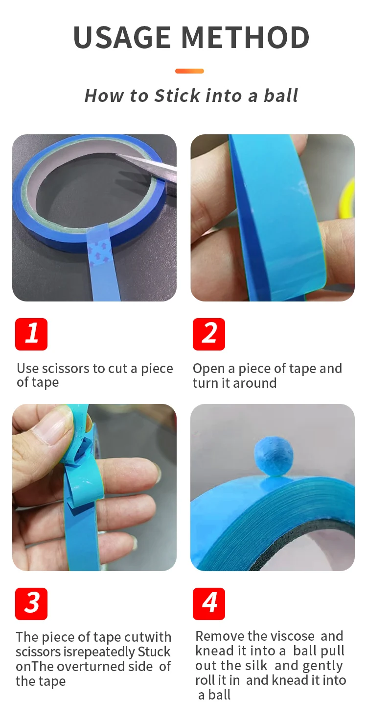 Factory Wholesale Relieve Stress Tape Sticky Ball,High Quality Bopp