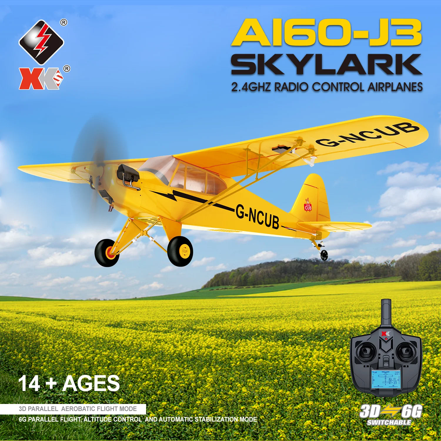 RC Aircraft Wltoys XK A160 Brushless 5CH Radio Control Toys for Adults Stunt Flying 3D 6G Mode Outdoor Foam Fixed Airplane