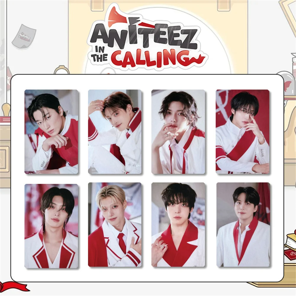 8Pcs/Set Kpop ATEEZ Korean Style Lomo Cards Hongjoong Yeosang San