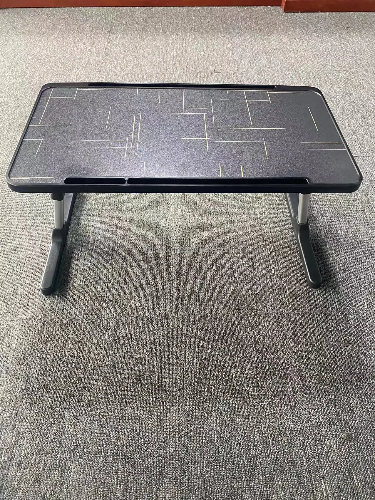 60X40CM Aluminum Alloy Folding Computer Desk Stand Bed Folding Computer Desk Adjustable Height Folding Computer Desk