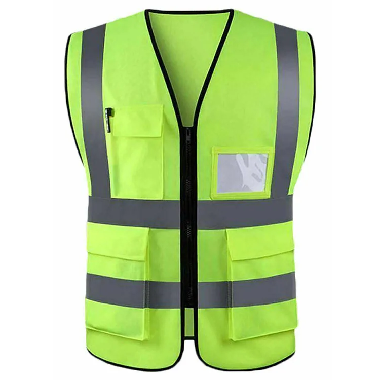 Customized Safety Reflective Strip Mesh Breathable Multi-pocket Traffic ...