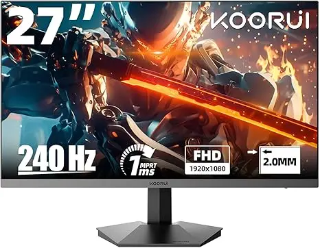 Монитор KOORUI GN02 27 дюймов, 240Гц, FHD, VGA, HDMI, без помех