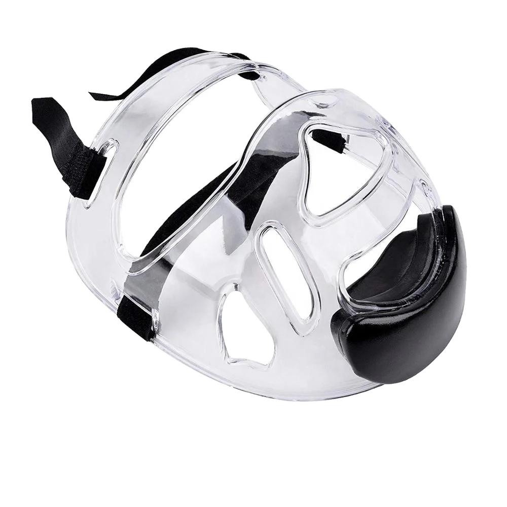 NEW Martial Arts Clear Face Shield Mask for Sparring Head Gear 
