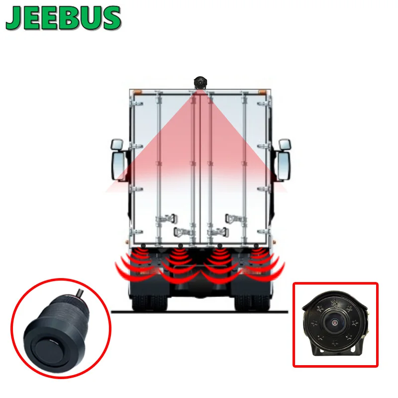 8 Sensors with Backup Car View Reverse Camera  Ultrasonic Digital Visual Radar Parking Sensor Monitor System