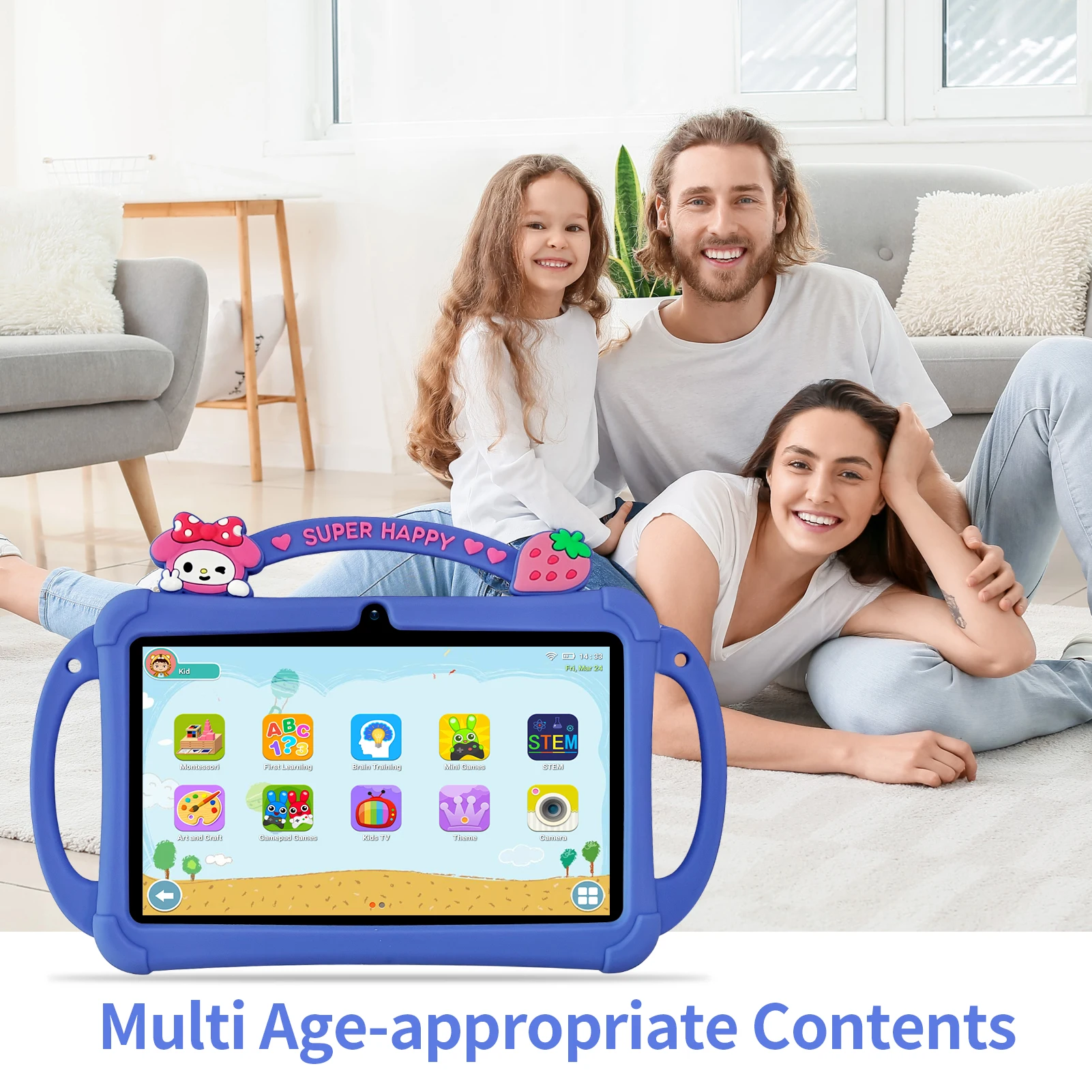 Factory the Cheap Children Tablet Educational Android 4gb Ram+32gb Rom 7 Inch Tablet for Kids With Sim Card Slot