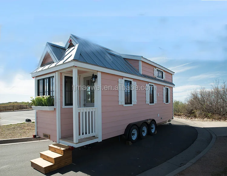 Top Selling Modern Prefab Small Prefabricated Home Tiny Mobile Trailer Living Tiny House on Wheel