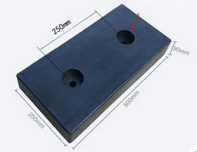 Heavy Duty 14.5kg 500*250*90mm Rubber Wall Bumper Buffer Blocok Dock Leveler Bumper for Security Roadway Product supplier
