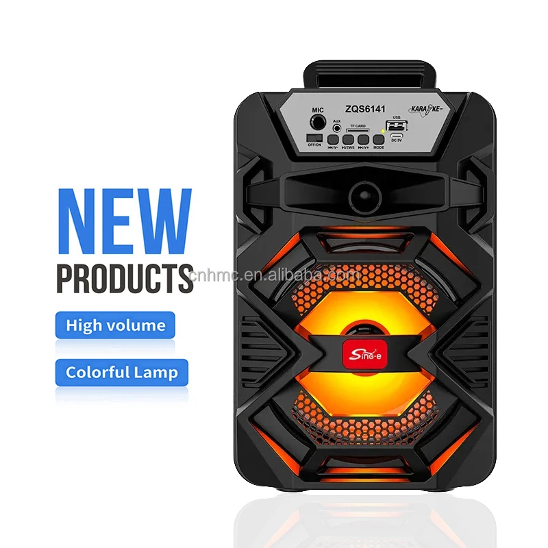ZQS6141 Portable Outdoor Bluetooth Karaoke Speaker with Microphone