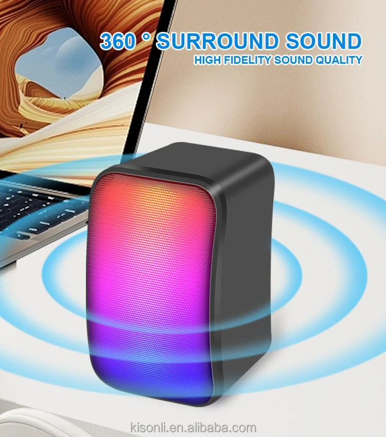 Kisonli X17 Usb 2.0 Speaker Portable with Light