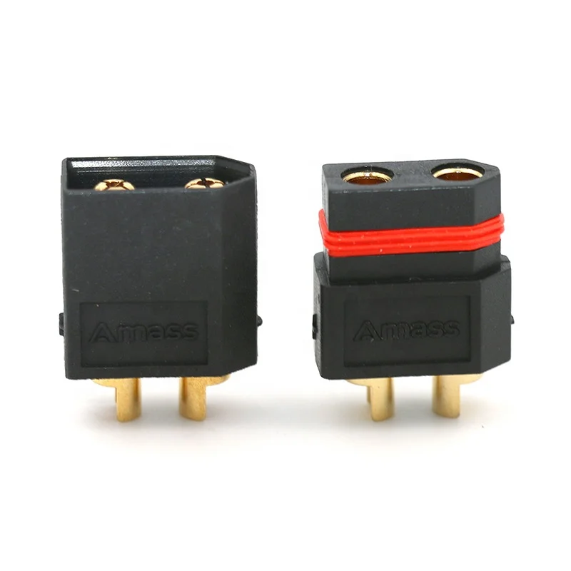 JTtrading XT60 Bullet Connectors – Gold Plated – 5 To 50 Pairs For RC Lipo Batteries