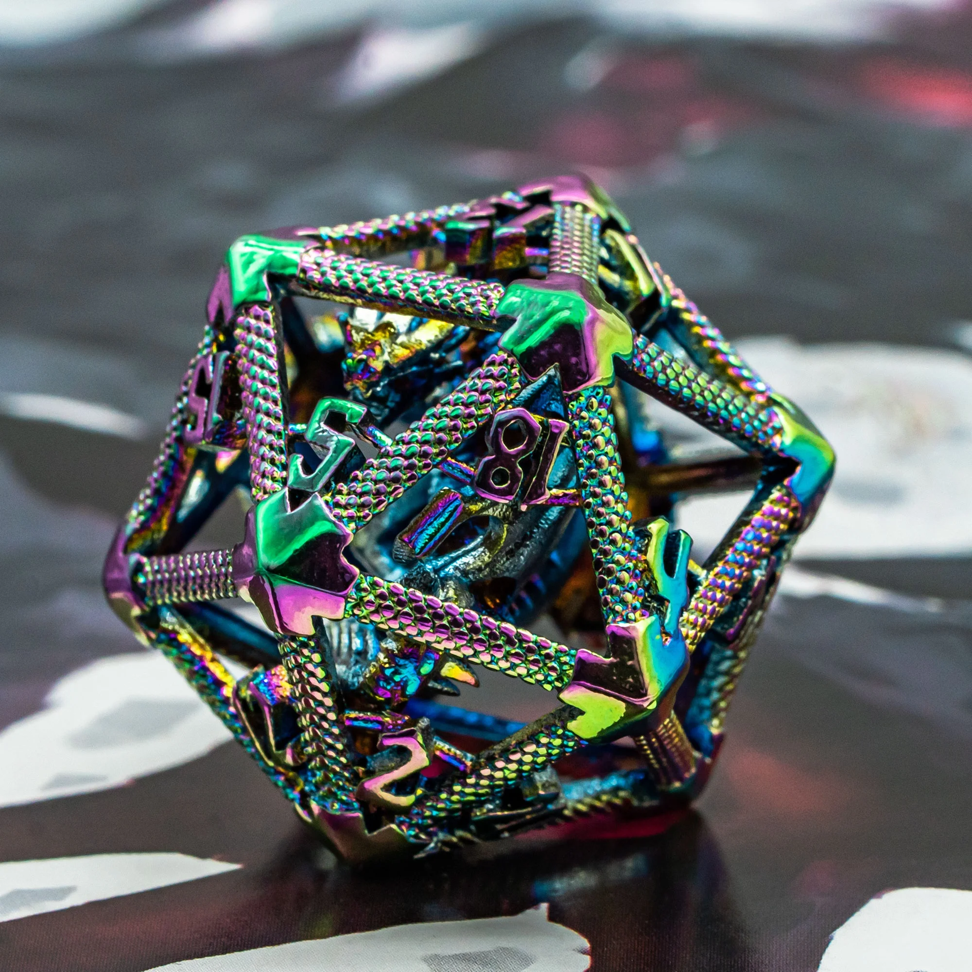 Udixi полигедрал полые драконы Металл D20 d & 20 боковые ролевые Подземелья и Драконы