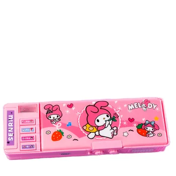 Girls' Multifunctional Pencil Box with Automatic Feature, Password Lock and Playful Mechanisms for Children