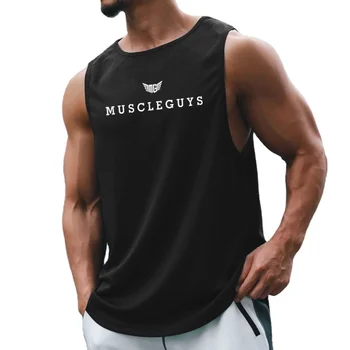 Wholesale Custom Graphics Bodybuilding Fitness Muscle Workout Gym Stringer Men's Tank Tops