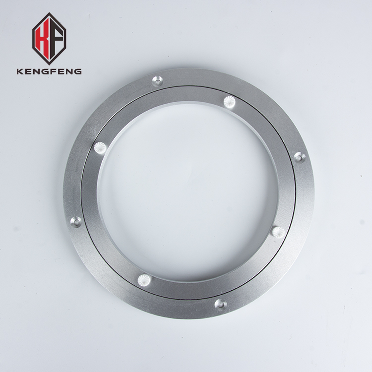 360 градусов обратный Серебристый Алюминиевый Поворотный Подшипник мебель обеденного стола 5 дюймов настольных подносов