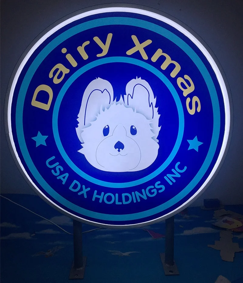 Shanghai Guangzhou Circular LED Advertising Round Signage Light Box LED Sign Light Box Outdoor Acrylic Vacuum Forming Light Box