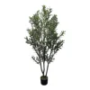 Green Potted Artificial Olive Trees With Fruits