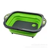 Cesta de filtro de agua plegable 3 en 1 - Verde 40X30cm