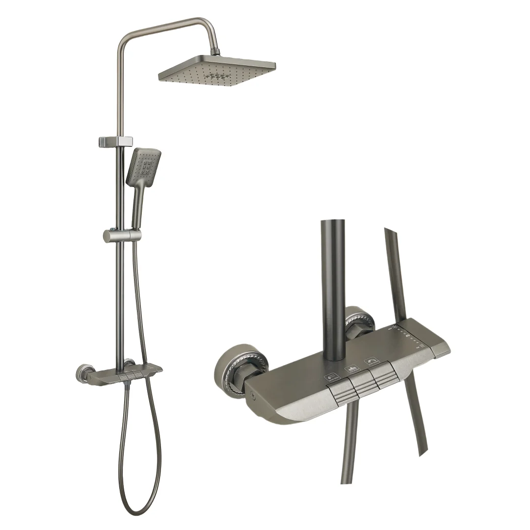 Ares Idealex New Arrival Digital Control Automatic Temperature Bathroom Shower Set Soft Rain Spray Water Tap Mixer System