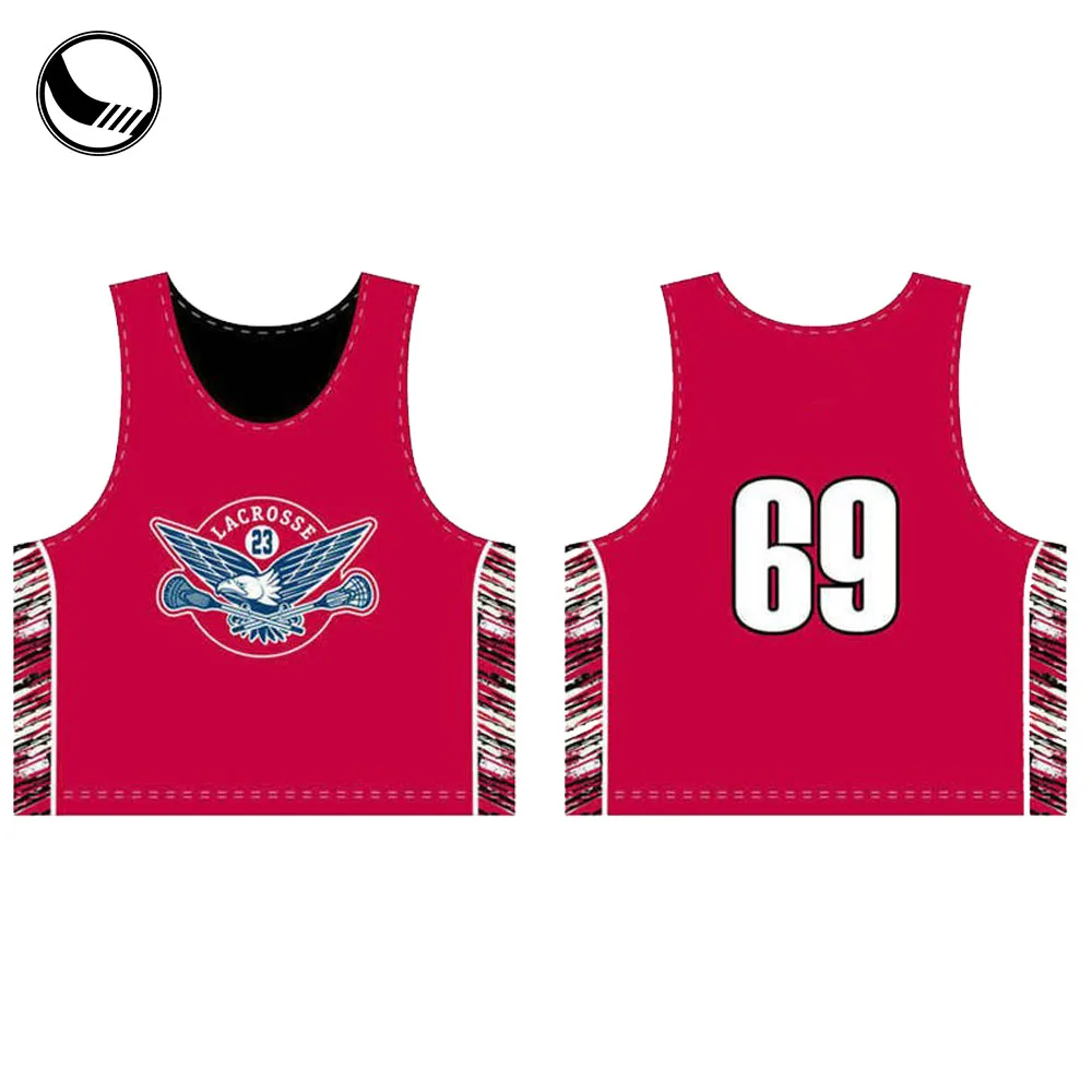 Hight Quality Cheap Custom Box Reversible Lacrosse Jersey